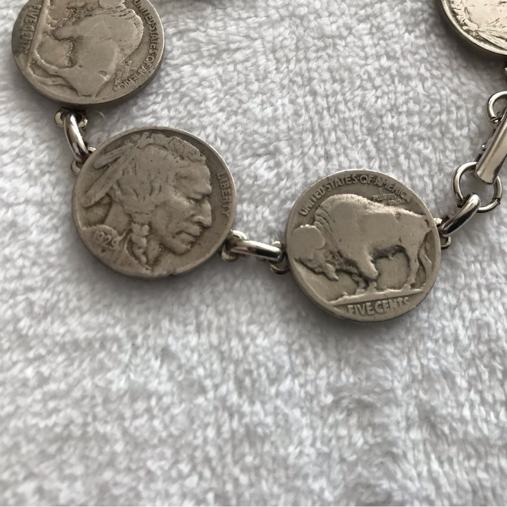 Vintage Buffalo Nickel bracelet 7.75” Length - Picture 3 of 5